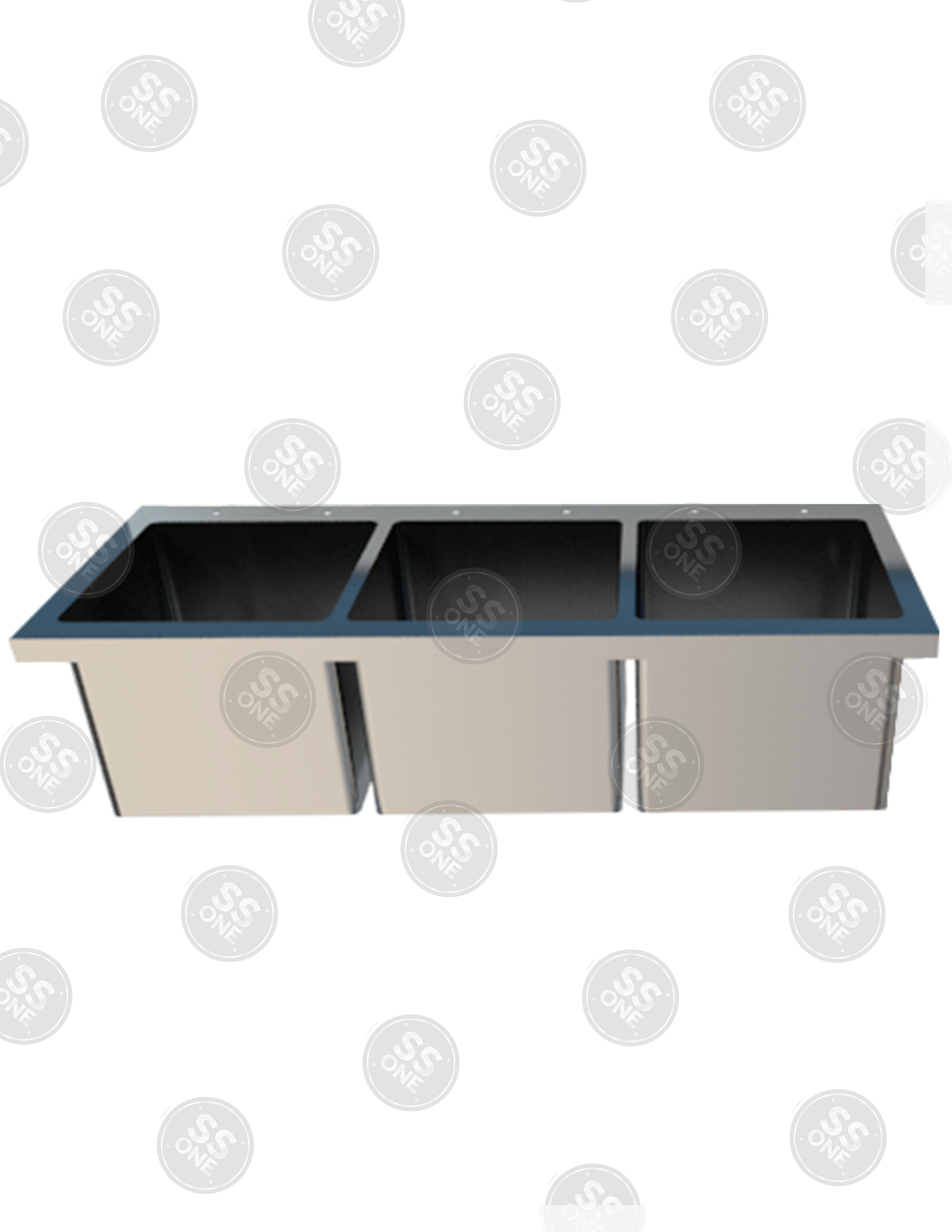 DROP IN SINK Three Compartment